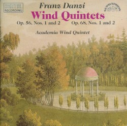 Wind Quintets: Op. 56 nos. 1 and 2 / Op. 68 nos. 1 and 2 by Franz Danzi ;   Academia Wind Quintet