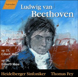 Symphonies 1 & 2 by Ludwig van Beethoven ;   Heidelberger Sinfoniker ,   Thomas Fey