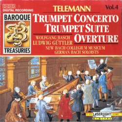 Trumpet Concerto / Trumpet Suite / Overture by Telemann ;   Wolfgang Basch ,   Ludwig Güttler ,   New Bach Collegium Musicum ,   German Bach Soloists