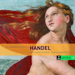 Aci, Galatea e Polifemo by George Frideric Handel ;   Emmanuelle Haïm ,   Le Concert d'Astrée ,   Sandrine Piau ,   Sara Mingardo ,   Laurent Naouri