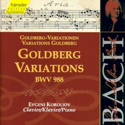 Goldberg‐Variationen, BWV, 988 by Johann Sebastian Bach ;   Evgeni Koroliov