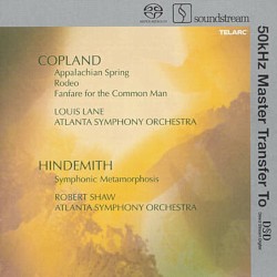 Copland: Fanfare / Rodeo; Hindemith: Symphonic Metamorphosis by Louis Lane ,   Robert Shaw ,   Atlantic Symphony Orchestra