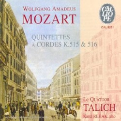 Quintettes à cordes K. 515 & K. 516 by Wolfgang Amadeus Mozart ;   Le Quatuor Talich ,   Karel Řehák