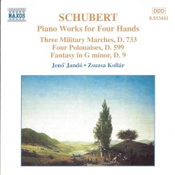 Piano Works for Four Hands by Schubert ;   Jenő Jandó ,   Zsuzsa Kollár