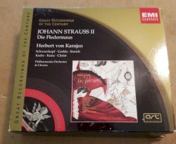 Die Fledermaus by Johann Strauss II ;   Herbert von Karajan ,   Schwarzkopf ,   Gedda ,   Streich ,   Krebs ,   Kunz ,   Christ ,   Philharmonia Orchestra  &   Chorus