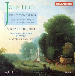 Piano Concertos: No. 1 in E-flat major / No. 2 in A-flat major by John Field ;   Míċeál O'Rourke ,   London Mozart Players ,   Matthias Bamert