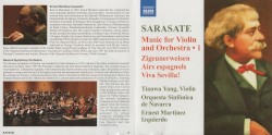 Music for Violin and Orchestra 1: Zigeunerweisen / Airs espagnols / ¡Viva Sevilla! by Sarasate ;   Tianwa Yang ,   Orquesta Sinfónica de Navarra ,   Ernest Martínez Izquierdo