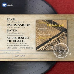 Piano Concertos by Ravel ,   Rachmaninov ,   Haydn ;   Arturo Benedetti Michelangeli