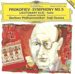 Symphony no. 5 / Lieutenant Kijé Suite by Prokofiev ;   Andreas Schmidt ,   Berliner Philharmoniker ,   Seiji Ozawa