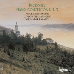 Piano Concertos nos 1, 4 & 5 by Serge Prokofiev ;   Nikolai Demidenko ,   London Philharmonic Orchestra ,   Alexander Lazarev