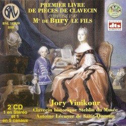 Premiere Livre de Pièces de Clavecin by Mr de Bury le Fils ;   Jory Vinikour