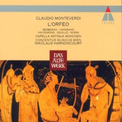 L'Orfeo by Claudio Monteverdi ;   Hansmann ,   Berberian ,   Kozma ,   Equiluz ,   van Egmond ,   Capella Antiqua München ,   Concentus Musicus Wien ,   Nikolaus Harnoncourt