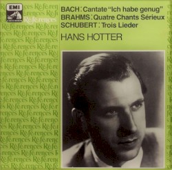 Bach: Kantate "Ich habe genug", BWV 82 / Brahms: Vier ernste Gesänge & 10 Lieder by Johann Sebastian Bach ,   Johannes Brahms ;   Hans Hotter