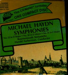 Symphonies by Michael Haydn ;   Bournemouth Sinfonietta ,   Harold Farberman