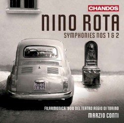 Symphonies nos. 1 & 2 by Nino Rota ;   Filarmonica 900 Teatro Regio Torino ,   Marzio Conti