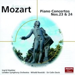 Piano Concertos nos. 23 & 24 by Mozart ;   Ingrid Haebler ,   London Symphony Orchestra ,   Witold Rowicki ,   Sir Colin Davis