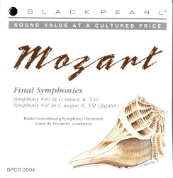 Final Symphonies by Wolfgang Amadeus Mozart ;   Radio Luxembourg Symphony  &   Louis de Froment