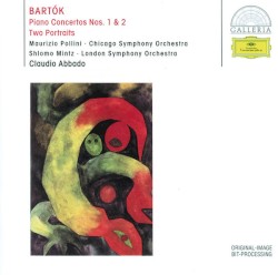 Piano Concertos nos. 1 & 2 / Two Portraits by Bartók ;   Maurizio Pollini ,   Chicago Symphony Orchestra ,   Shlomo Mintz ,   London Symphony Orchestra ,   Claudio Abbado