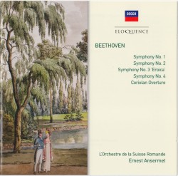 Beethoven: Symphonies no. 1–4; Coriolan Overture by Beethoven ;   L’Orchestre de la Suisse Romande ,   Ernest Ansermet