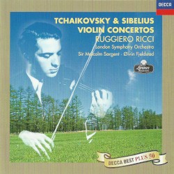 Violin Concertos by Tchaikovsky ,   Sibelius ;   Ruggiero Ricci ,   London Symphony Orchestra ,   Sir Malcolm Sargent ,   Øivin Fjeldstad