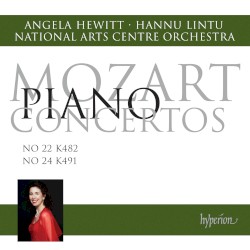 Piano Concertos: No. 22, K. 482 / No. 24, K. 491 by Mozart ;   Angela Hewitt ,   Hannu Lintu ,   National Arts Centre Orchestra