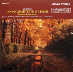Piano Quartet in G minor by Johannes Brahms ;   Festival Quartet