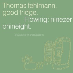 Good Fridge. Flowing: Ninezeronineight by Thomas Fehlmann