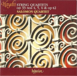 String Quartets, op. 33 nos. 4, 5, 6 & op. 42 by Haydn ;   Salomon Quartet