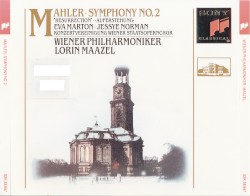 Symphony No. 2 by Mahler ;   Eva Marton ,   Jessye Norman ,   Konzertvereinigung Wiener Staatsopernchor ,   Wiener Philharmoniker ,   Lorin Maazel