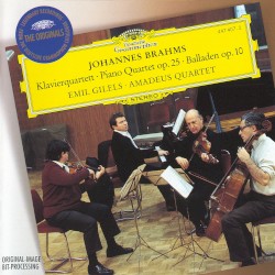 Klavierquartett, op. 25 / Balladen, op. 10 by Johannes Brahms ;   Emil Gilels ,   Amadeus Quartet