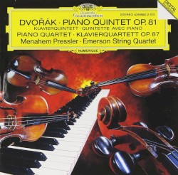 Piano Quintet, op. 81 / Piano Quartet, op. 87 by Dvořák ;   Menahem Pressler ,   Emerson String Quartet