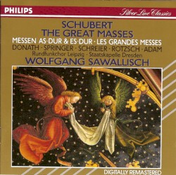The Great Masses no. 5 D. 678 & no. 6 D. 950 by Franz Schubert ;   Donath ,   Springer ,   Schreier ,   Adam ,   Rundfunkchor Leipzig ,   Wolfgang Sawallisch
