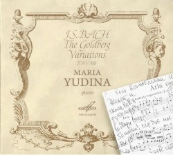 The Goldberg Variations, BWV 988 by Johann Sebastian Bach ;   Maria Yudina