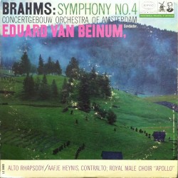 Symphony no. 4 by Brahms ;   Concertgebouw Orchestra of Amsterdam ,   Eduard van Beinum