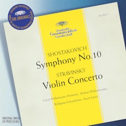 Shostakovich: Symphony no. 10 / Stravinsky: Violin Concerto by Shostakovich ,   Stravinsky ;   Czech Philharmonic Orchestra ,   Berliner Philharmoniker ,   Wolfgang Schneiderhan ,   Karel Ančerl
