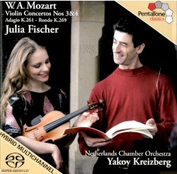 Violin Concertos nos. 3, 4 by Mozart ;   Julia Fischer ,   Netherlands Chamber Orchestra ,   Yakov Kreizberg