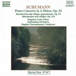 Piano Concerto in A minor, op. 54 by Schumann ;   Sequeira Costa ,   Gulbenkian Orchestra ,   Stephen Gunzenhauser