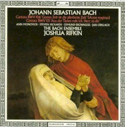 Cantatas BWV 106 "Gottes Zeit ist die allerbeste Zeit" (Actus tragicus), 131 "Aus den Tiefen rufe ich, Herr, zu dir" by Johann Sebastian Bach ;   The Bach Ensemble ,   Joshua Rifkin