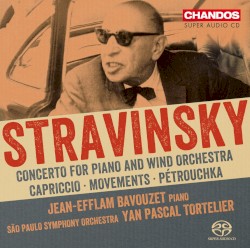 Concerto for Piano and Wind Orchestra / Capriccio / Movement / Pétrouchka by Stravinsky ;   Jean-Efflam Bavouzet ,   São Paulo Symphony Orchestra ,   Yan Pascal Tortelier