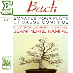Sonates pour flûte et basse continue by Bach ;   Jean‐Pierre Rampal ,   R. Veyron‐Lacroix ,   J. Savall