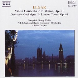 Violin Concerto / Cockaigne by Elgar ;   Dong-Suk Kang ,   Polish National Radio Symphony Orchestra ,   Adrian Leaper