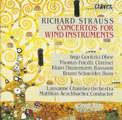 Concertos for Wind Instruments by Richard Strauss ;   Orchestre de Chambre de Lausanne ,   Matthias Aeschbacher