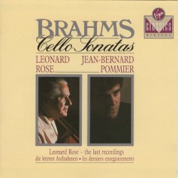 Cello Sonatas by Johannes Brahms ;   Leonard Rose ,   Jean‐Bernard Pommier