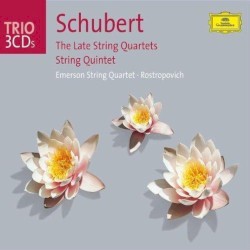 The Late String Quartets / String Quintet by Franz Schubert ;   Emerson String Quartet ,   Rostropovich