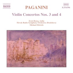 Violin Concertos Nos. 3 & 4 by Paganini ;   Ernö Rózsa ;   Symfonický orchester Slovenského rozhlasu ;   Michael Dittrich