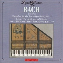 Complete Works for Harpsichord, Vol. 2: From The Welltempered Clavier, Part 1 BWV 865-869 / Part 2 BWV 870-879 by Bach ;   Christiane Jaccottet
