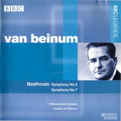 Symphony no. 2 / Symphony no. 7 by Beethoven ;   Philharmonia Orchestra ,   Eduard van Beinum