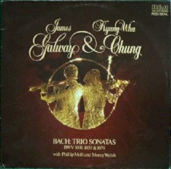 Suite no. 2 / Concerto / Trio Sonatas by J. S. Bach ;   James Galway ,   Kyung-Wha Chung ,   Phillip Moll ,   Zagreb Soloists