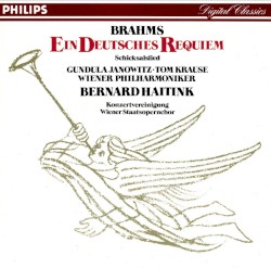Ein Deutsches Requiem by Brahms ;   Gundula Janowitz ,   Tom Krause ,   Konzertvereinigung Wiener Staatsopernchor ,   Wiener Philharmoniker ,   Bernard Haitink