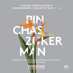 Brandenburg Concertos nos. 1 - 6 by Bach ;   Los Angeles Philharmonic Orchestra  &   Pinchas Zukerman